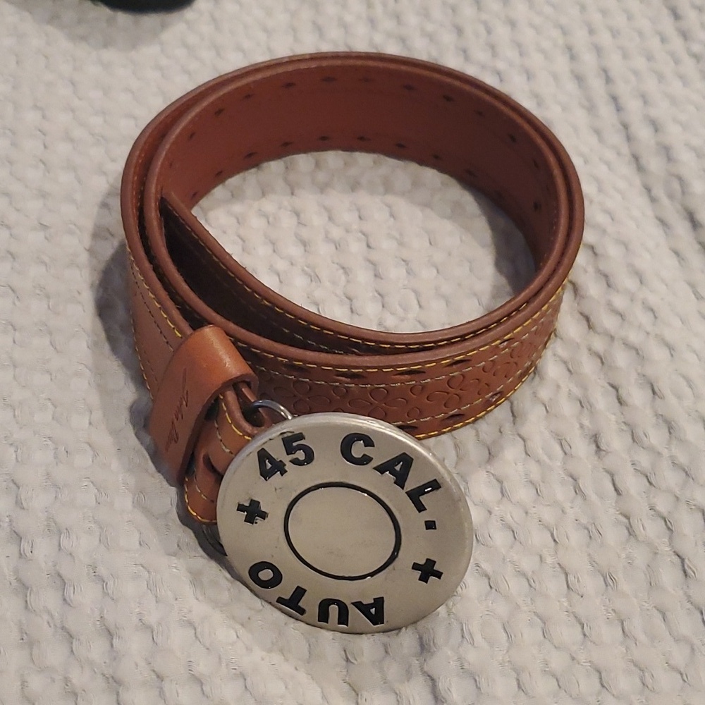 45 Cal Auto Belt Buckle Mobster Mobtown Gun Bullet Shell Size M